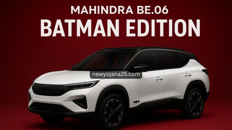 Mahindra BE.06 Batman Edition electric SUV front view with futuristic design