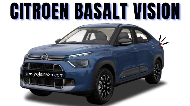 Citroen Basalt Vision की फ्रंट डिजाइन - स्प्लिट हेडलाइट्स और बोल्ड ग्रिल