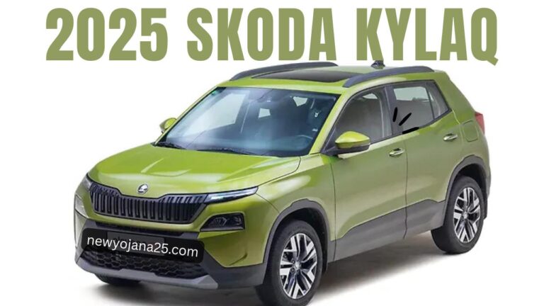 Skoda Kylaq 2025 Front View – Stylish LED Headlights and Bold Grille